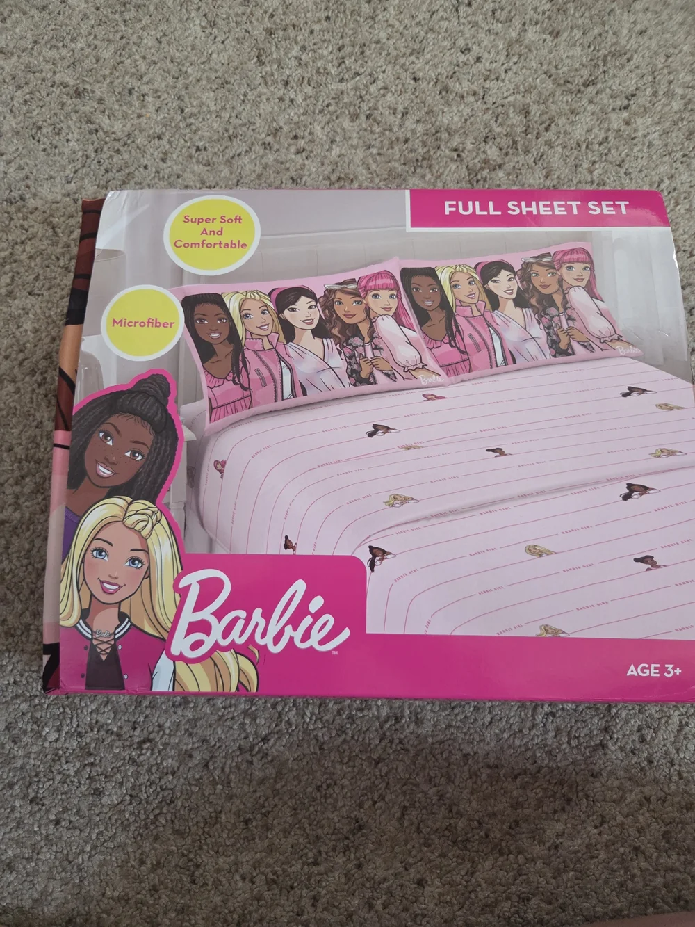 Barbie Pink Character Full Sheet Set